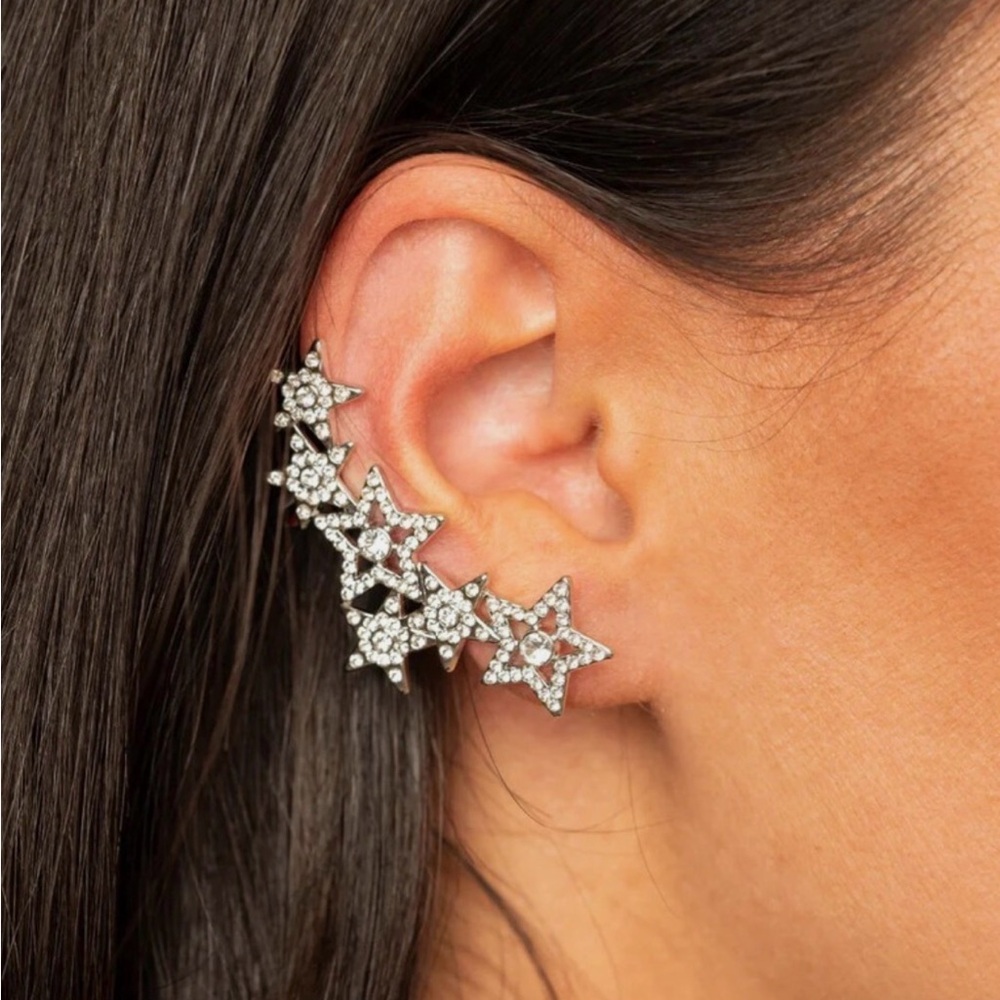 Constellation Silver Star Ear Crawler /Earrings